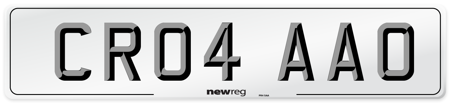 CR04 AAO Number Plate from New Reg
